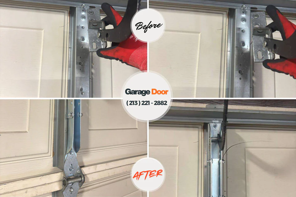 Before and after: garage door spring repair Hickory Hills, IL